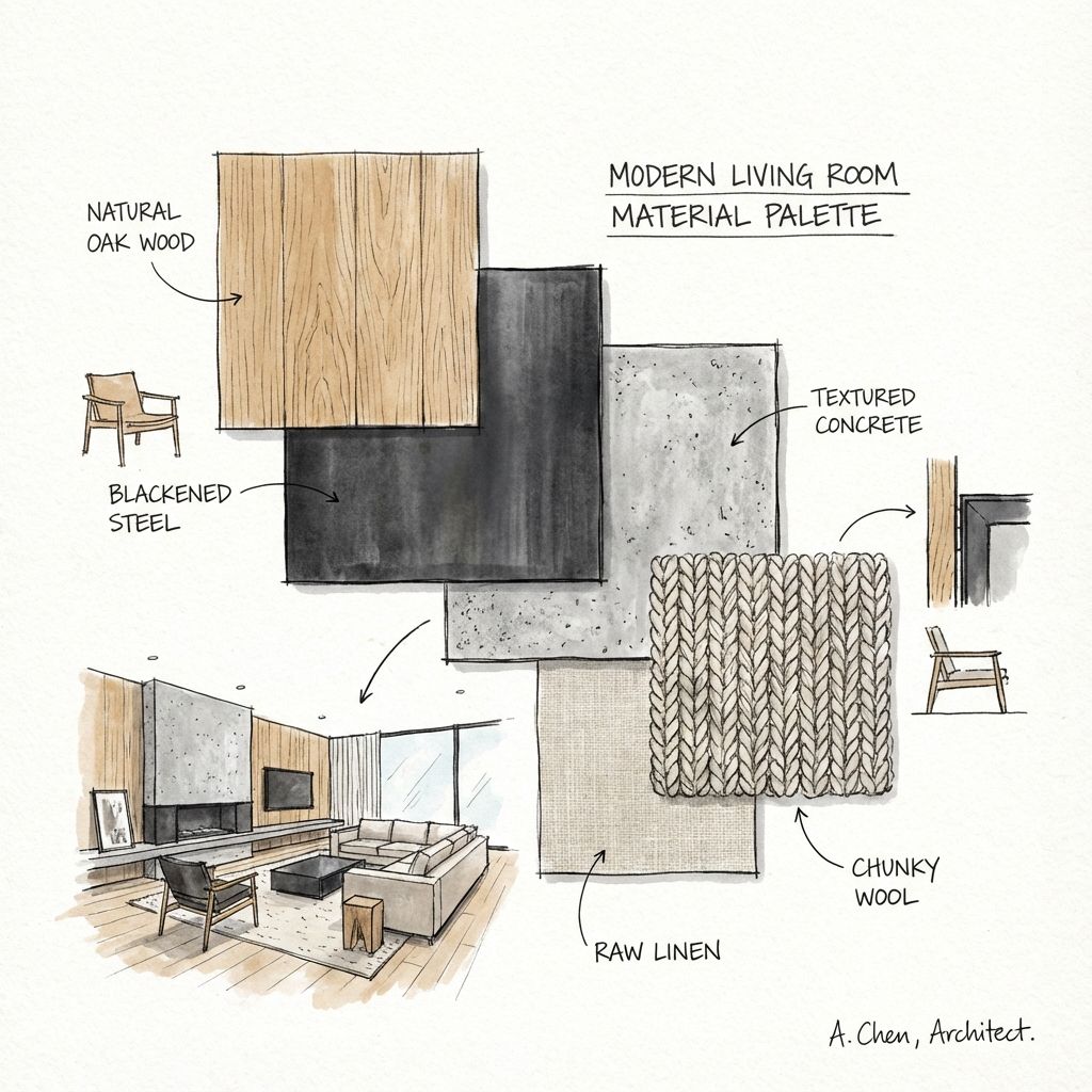 素材の組み合わせによる上質な空間づくり