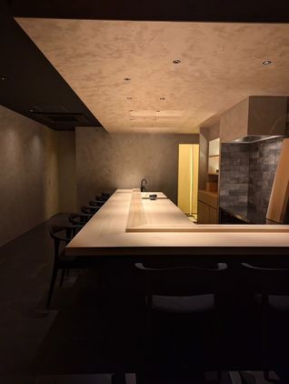 Wall Application at Sushi Restaurant "Kataoka Atsushi", Shinsaibashi, Osaka