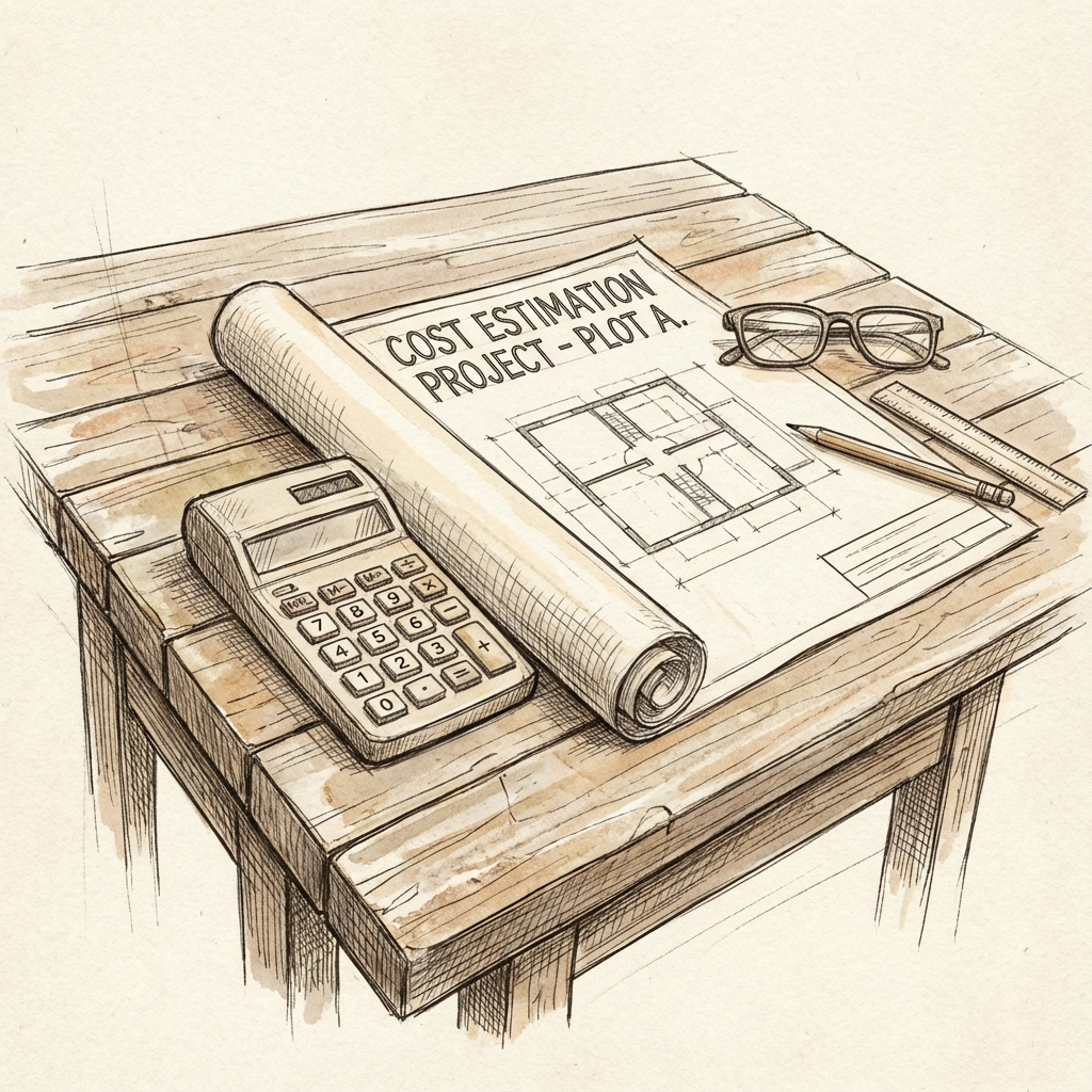 How is the cost of plaster work determined?